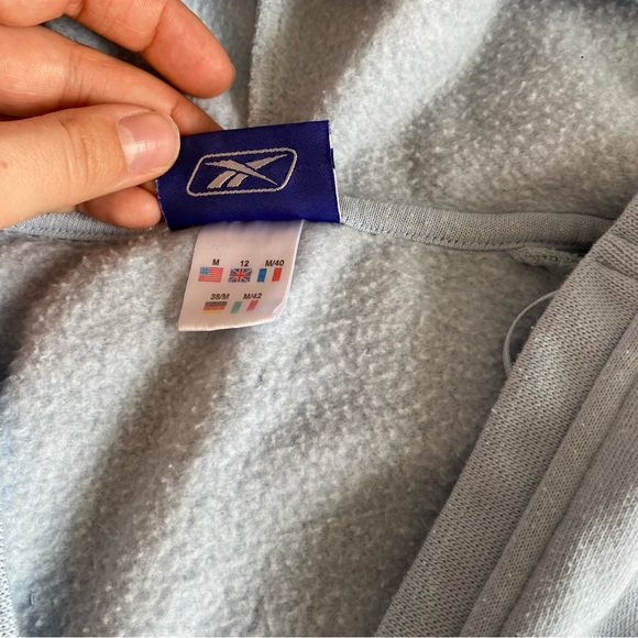 Vintage Y2K Reebok hoodie baby blue size S - Picture 7 of 11